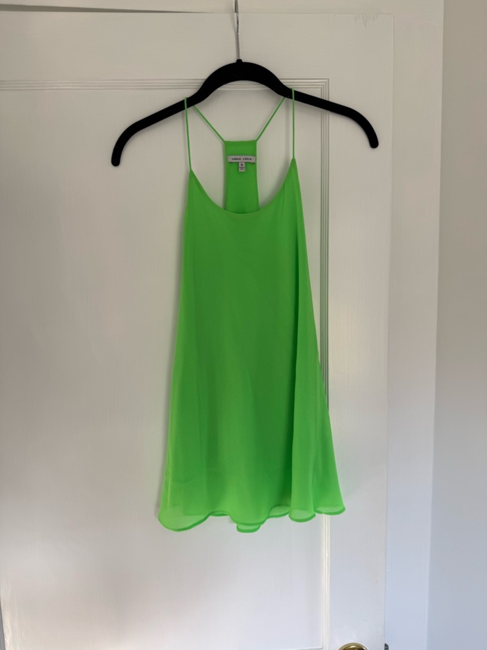 Alice + Olivia Neon Green Spaghetti Strap Cami